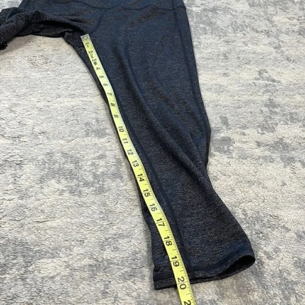 Athleta Chaturanga Capri Dark Gray Leggings Yoga Gym 212387-00 Sz S